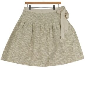 ARMANI COLLEZIONI Women's Tweed Skirt Size 6 Made in Italy Bow Detail